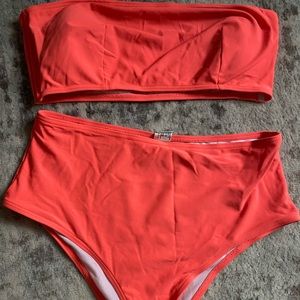 Pretty little thing Neon bathing suit